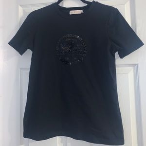 Tory Burch black sequin t-shirt